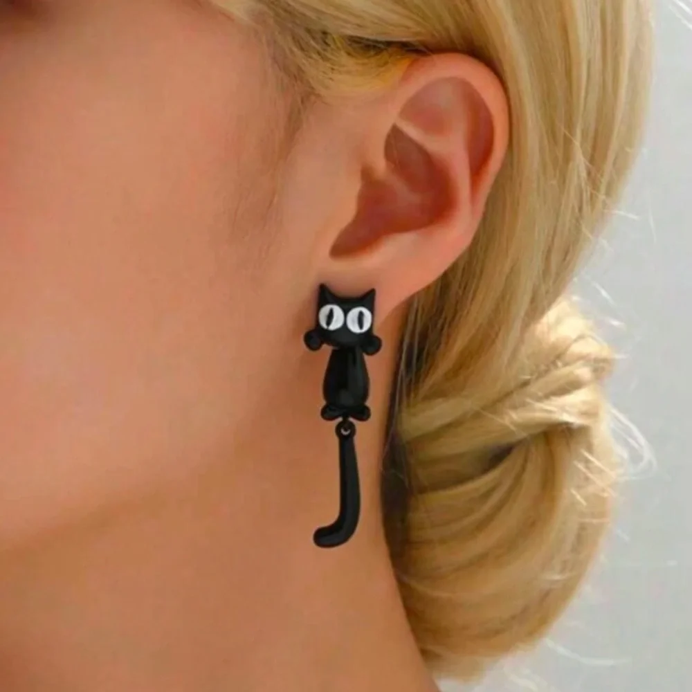 🍂 Black Cat Earrings | Felix the Cat Vibes | Kawaii Boutique Jewelry